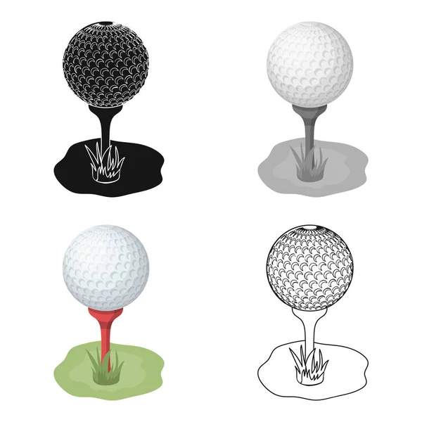 Pallina da golf in stand.Golf club singola icona in stile cartone animato vettore simbolo stock illustrazione web . — Vettoriale Stock