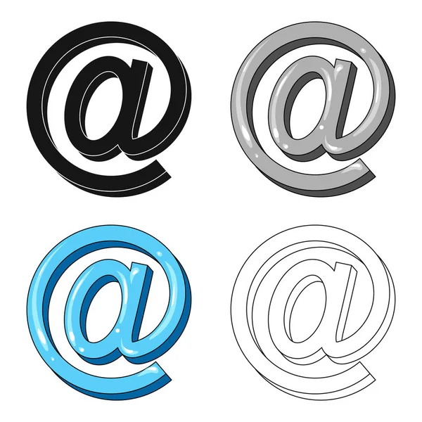 Correo electrónico simbol.Mail y cartero único icono en el estilo de dibujos animados vector símbolo stock ilustración web . — Archivo Imágenes Vectoriales