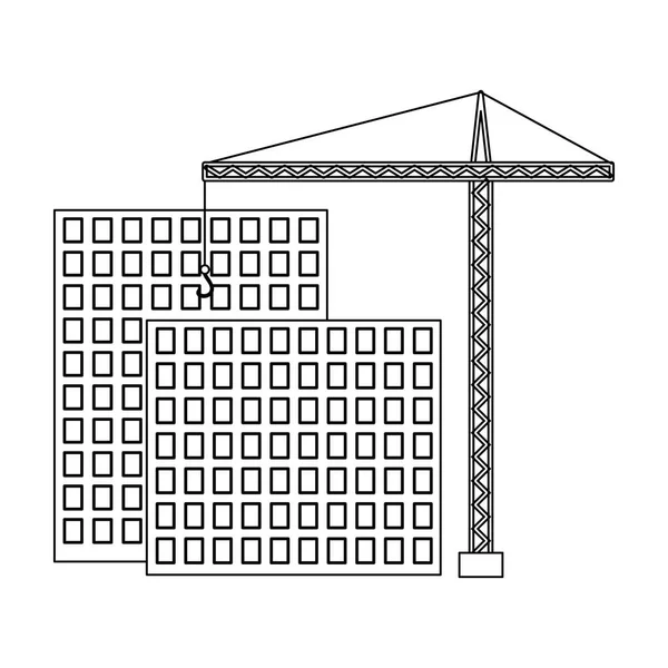 Budowa domów, nieruchomości. Realtor pojedynczej ikony w www ilustracji symbol wektor zarys styl. — Wektor stockowy