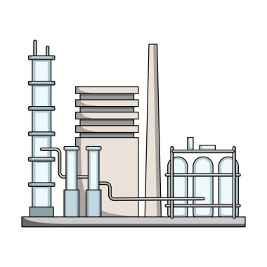 Karikatür tarzı vektör simge stok çizim web Refinery.Oil tek simge.