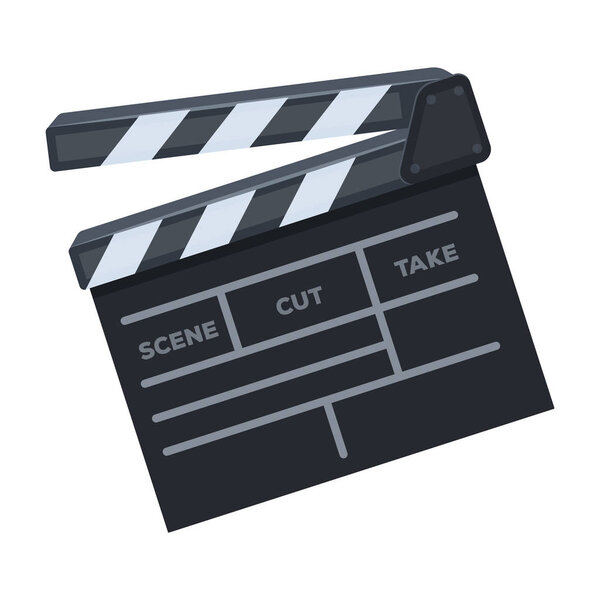 Movie cracker.Making movie single icon in cartoon style vector symbol stock illustration .