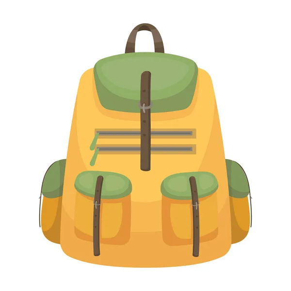 Ein rucksack für dingen.tent einzelnes symbol im cartoon-stil vektorsymbol stock illustration . — Stockvektor