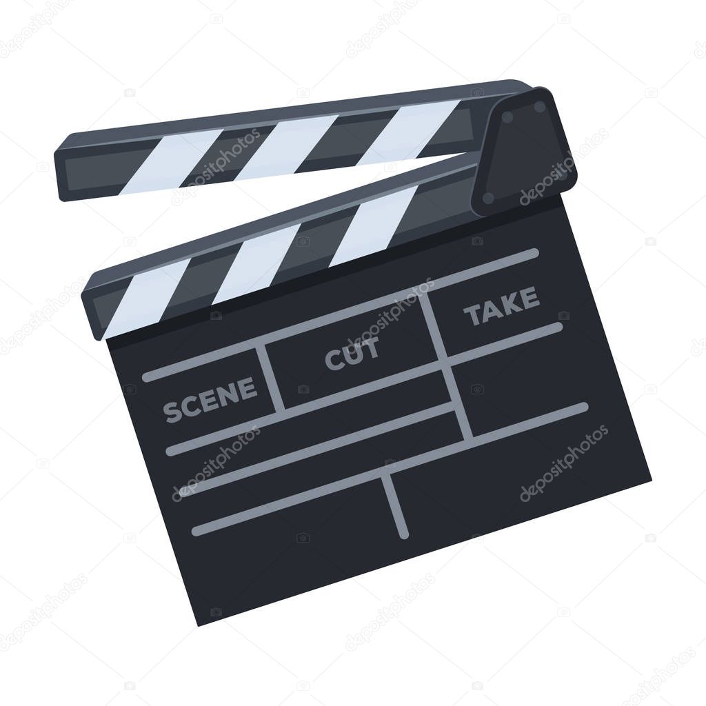 Movie cracker.Making movie single icon in cartoon style vector symbol stock illustration .