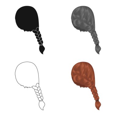 Kırmızı helezon. Karikatür tarzı vektör simge stok çizim web arka saç modeli tek simge.