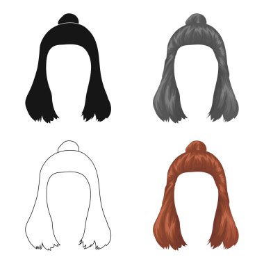 A tahta kiremit kırmızı. Karikatür tarzı vektör simge stok çizim web arka saç modeli tek simge.