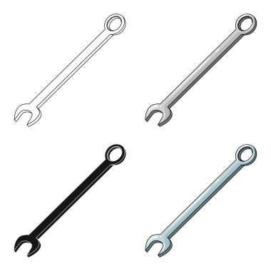 Somun anahtarı. Karikatür tarzı vektör simge stok çizim web araba tek simge.