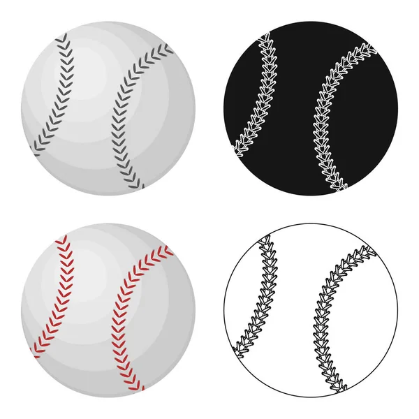 Ball for baseball. Baseball single icon in cartoon style vector symbol stock illustration web. — Stock Vector