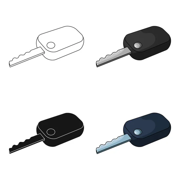 Carro key.Car único ícone em desenho animado estilo vetor símbolo ilustração web . — Vetor de Stock