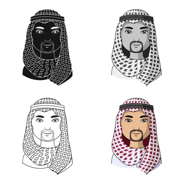 Arab.Human raça único ícone em desenho animado estilo vetor símbolo ilustração web . — Vetor de Stock