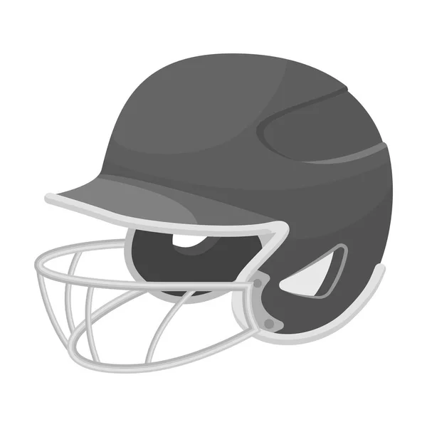 Baseballhelm. Baseball einzelnes Symbol im monochromen Stil Vektor Symbol Stock Illustration Web. — Stockvektor