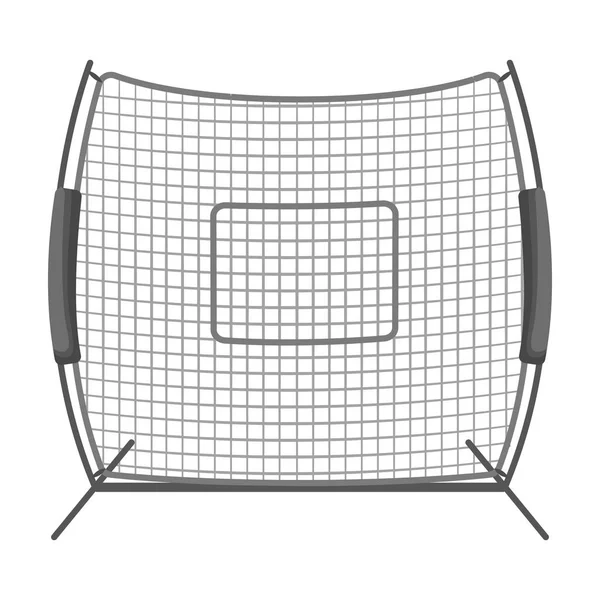 Защитные забор. Бейсбол одна иконка в монохромном стиле векторные символы фондовый иллюстрации веб . — стоковый вектор