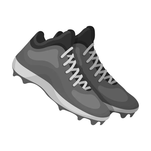 Baseball Sneakers. Baseball single icon in monochrome style vector symbol stock illustration web. — Stock Vector