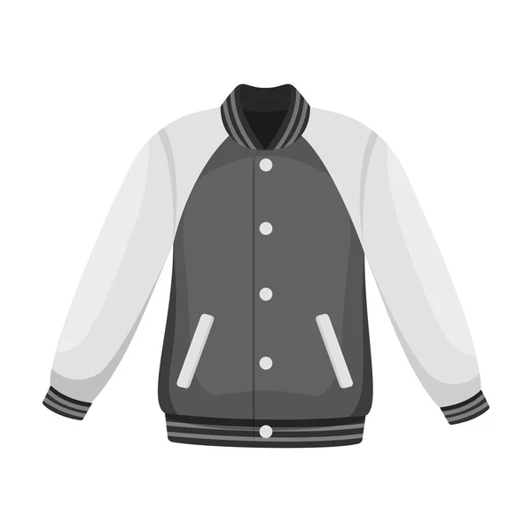 Uniform baseball jacket. Baseball single icon in monochrome style vector symbol stock illustration web. — Stock Vector
