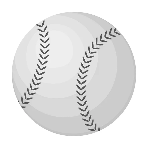 Ball für Baseball. Baseball einzelnes Symbol im monochromen Stil Vektor Symbol Stock Illustration Web. — Stockvektor