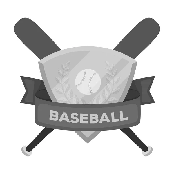 Герб. Бейсбольна одиночна іконка в монохромному стилі Векторний символ стокова ілюстрація веб . — стоковий вектор
