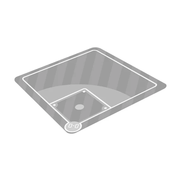 Cancha de béisbol. Béisbol icono único en el estilo monocromo vector símbolo stock ilustración web . — Archivo Imágenes Vectoriales