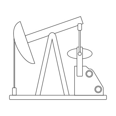 Yağ pompası. Anahat stili vektör simge stok çizim web petrol tek simge.