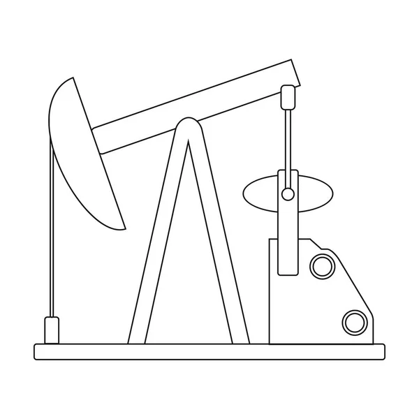 Aceite pump.Oil único icono en contorno estilo vector símbolo stock ilustración web . — Archivo Imágenes Vectoriales