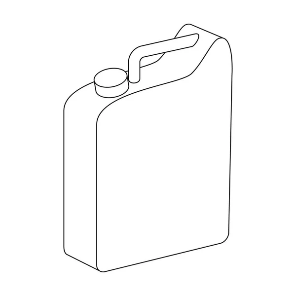 Canister для бензину. Одиночна піктограма олії в контурному стилі Векторний символ стокової ілюстрації веб . — стоковий вектор