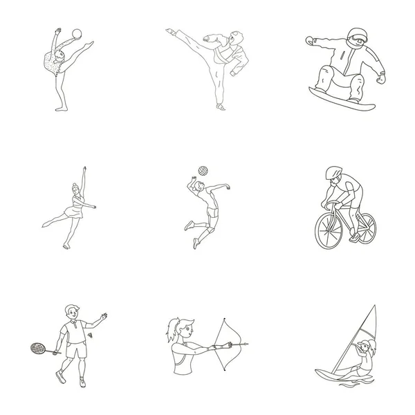 Olympic sports. Winter and summer sports. A set of pictures about athletes.Olympic sports icon in set collection on outline style vector symbol stock illustration.