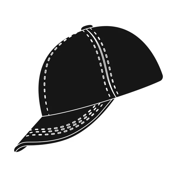 Casquette de baseball. Baseball icône unique en noir style vectoriel symbole illustration web . — Image vectorielle