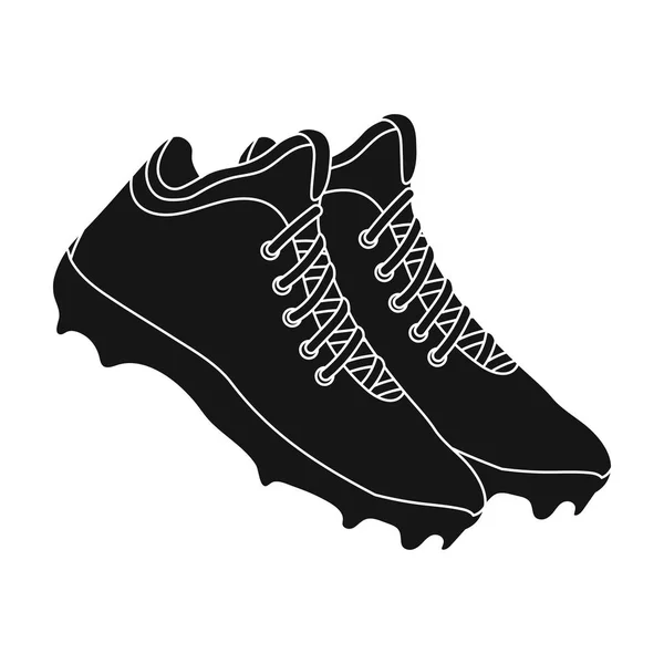 Baseball Sneakers. Baseball enda ikon i svart stil vektor symbol stock illustration web. — Stock vektor