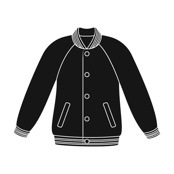 Uniform baseball jacket. Baseball single icon in black style vector symbol stock illustration web. — Stock Vector