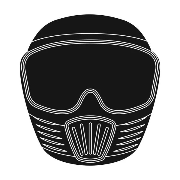 Beschermend masker. Paintball één pictogram in zwarte stijl vector symbool stock illustratie web. — Stockvector