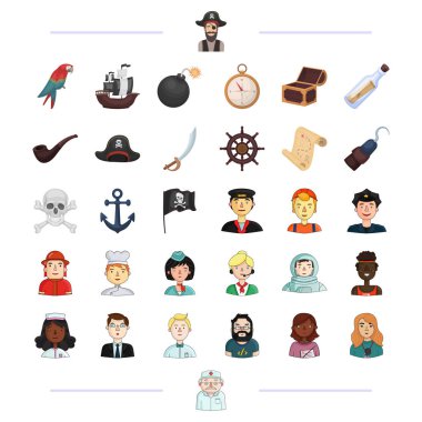 korsan, Meslek, hizmet ve diğer web simgesinde siyah style.education, seyahat, simgeler kümesi koleksiyonundaki hazine.