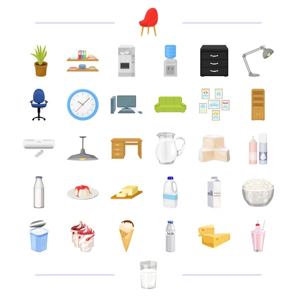 Möbel, Büro-, Elektro- und andere Web-Symbole in schwarzem Style.Appliance Lebensmittel, Kochen, Shopping-Symbole in Set-Kollektion. — Stockvektor