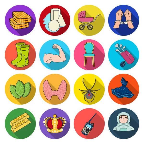 Leisure, business, trade, and other web icon in flat style.astronaut, medicine, sport icons in set collection. — Stock Vector
