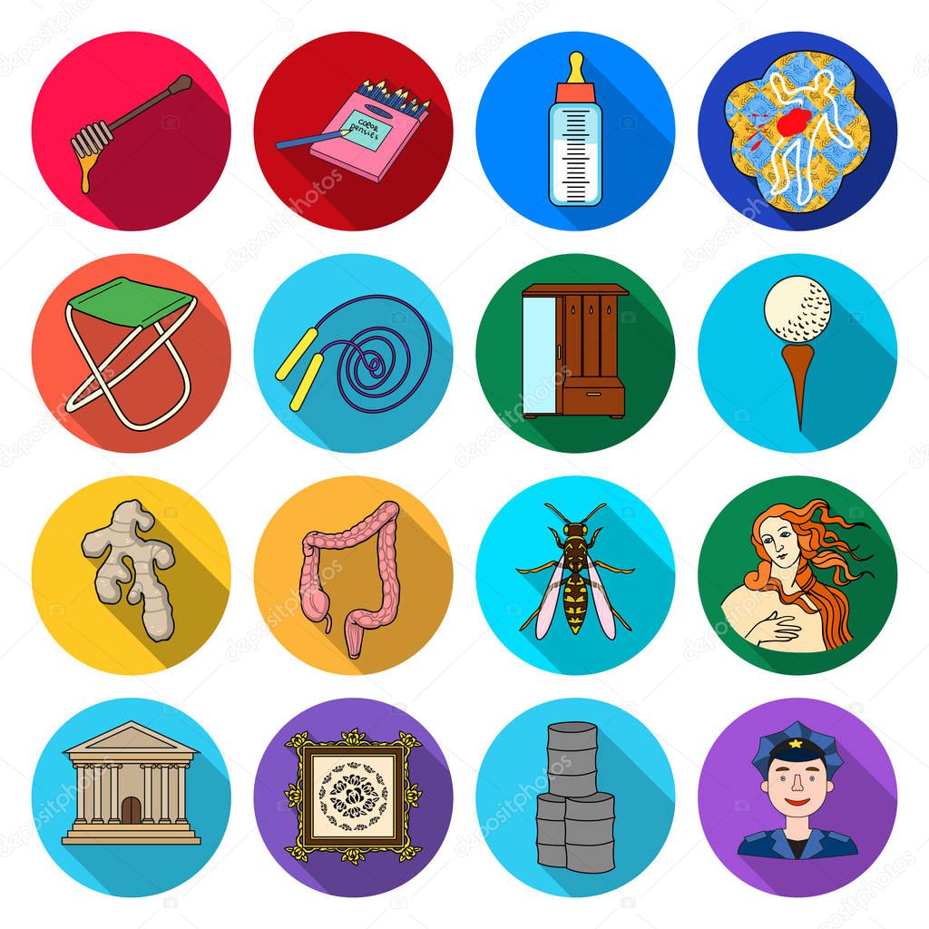 business, ecology, historyand other web icon in flat style.policeman, tourism, trade icons in set collection.