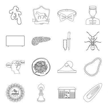 Ulaştırma, seyahat, yarış pisti ve anahat style.medicine, yemek, güzellik simgeler kümesi koleksiyonundaki diğer web simgesi.