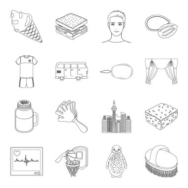 kıl, bakım, tıp ve anahat style.sport, gıda, dikiş simgeler kümesi koleksiyonundaki diğer web simgesi.