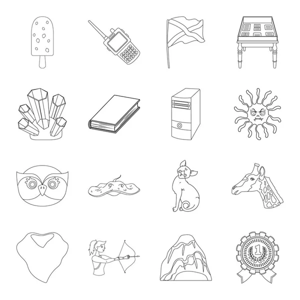 Spor, hayvan, eğitim ve diğer web simgesi anahat tarzı. Tıp, Kütüphane, küme koleksiyon güvenlik simgeleri.