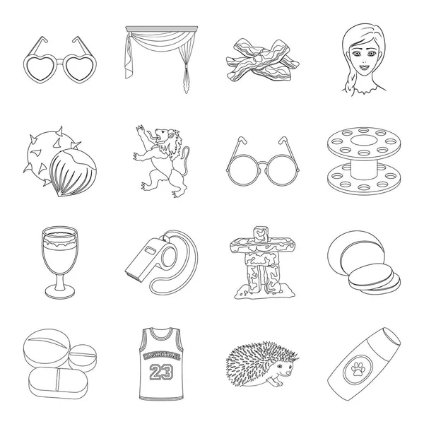 Medicina veterinaria, medicina, deporte y otro icono de la web en el esquema style.atelier, alimentos, iconos de alcohol en la colección de conjuntos . — Vector de stock