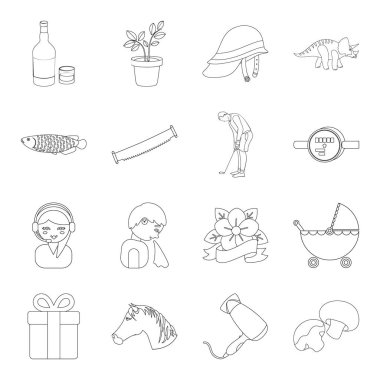 ilaç, bakım, güzellik ve diğer web simgesi anahat tarzı. simgeler kümesi koleksiyonundaki bina, Tarih, spor.