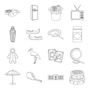 Sanat, tıp, Bina ve anahat style.travel, spor, ulaşım simgeler kümesi koleksiyonundaki diğer web simgesi.