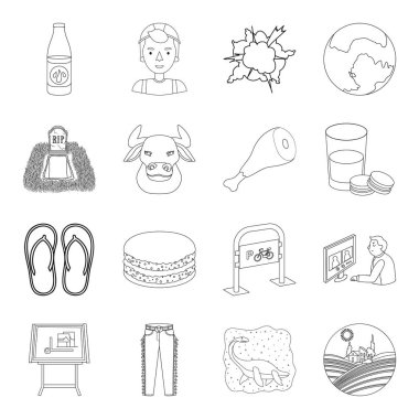 alanları, ritüel, Bina ve diğer web simgesi anahat tarzı. taşıma, finans, Tarih simgeler kümesi koleksiyonundaki.