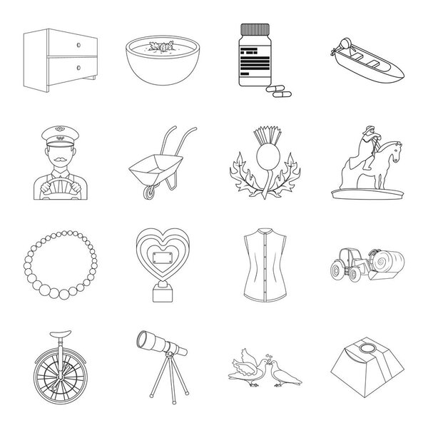 education, medicine, fashion and other web icon in outline style.history, wedding, service icons in set collection.