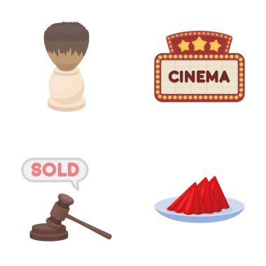 Kuaför, alışveriş ve diğer web simge çizgi film style.cinema içinde Restoran simgeler kümesi koleksiyonundaki.