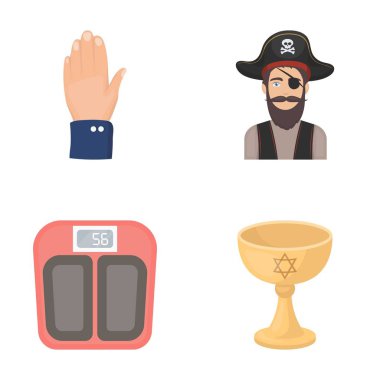 Spor, iş, seyahat ve diğer web simgesi çizgi film style.gold, Ödülü, tasarım, küme koleksiyon simgeler.