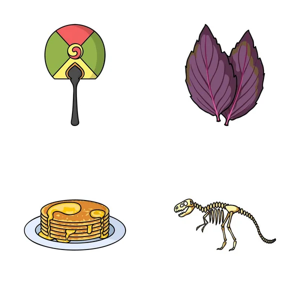 Viaggi, cucina e altre icone web in stile cartoon. Storia, icone delle piante nella collezione di set . — Vettoriale Stock