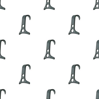 Kanca ip için tırmanma. Tek çizgi film tarzı vektör simge stok çizim web simgesinde dağcılık.