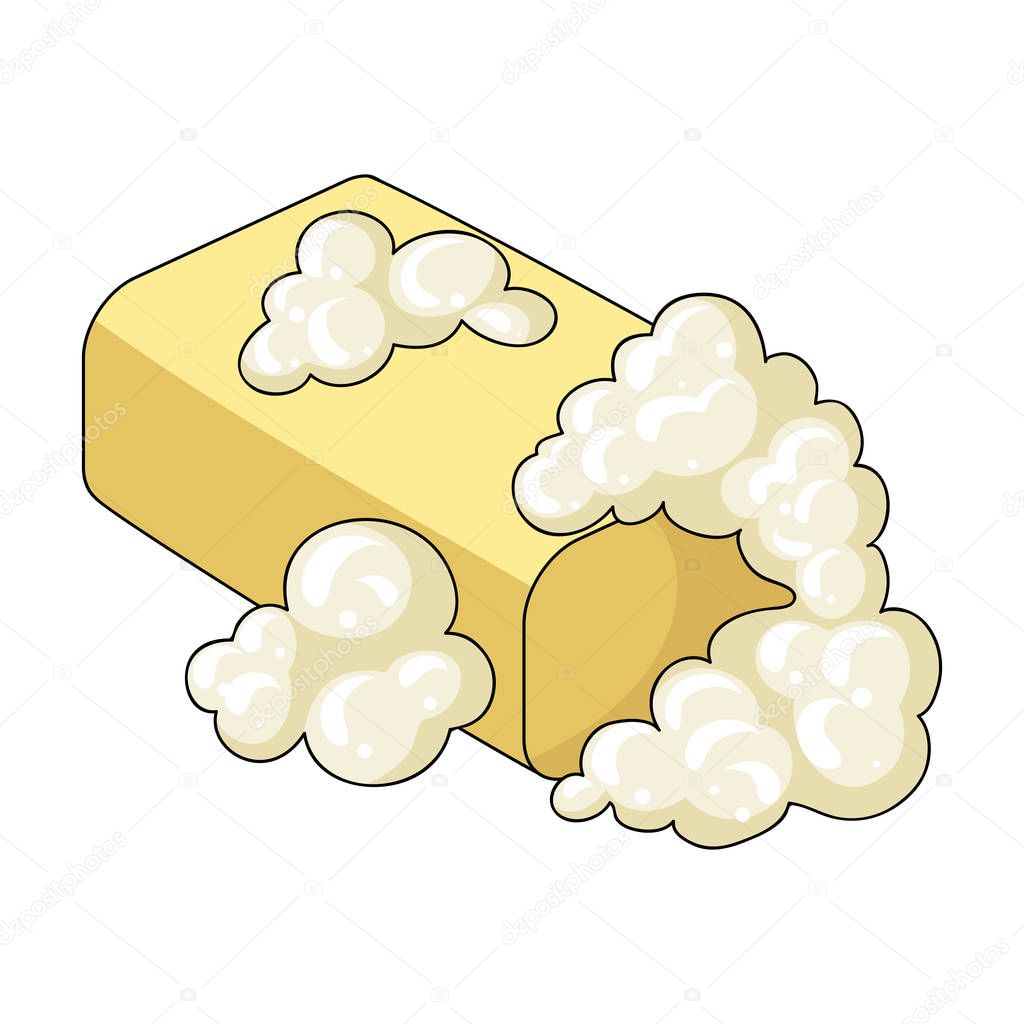Washing soap. Dry cleaning single icon in cartoon style vector symbol stock illustration .