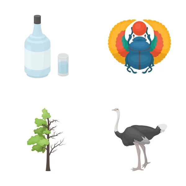 Álcool, floresta e outro ícone da web em style.history desenhos animados, ícones de animais na coleção de conjuntos . — Vetor de Stock