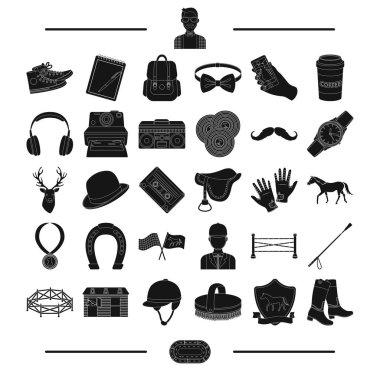 madalya, medya, bilgi ve diğer web simge siyah style.care, Aksesuar, ekipman, küme koleksiyon simgeler.