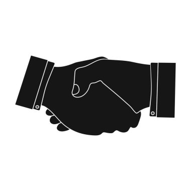 El sıkışma. E-ticaret tek simge siyah stil vektör simge stok çizim web içinde.