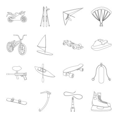 Paskalya kek, yumurta, tavuk, tavşan, kelebek ve diğer özellikleri. Paskalya toplama simgeler çizgi stil vektör simge stok çizim web içinde ayarla..