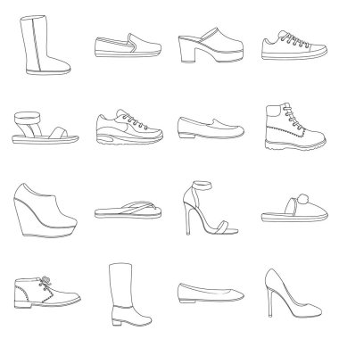 Yat, tekne, liner, gemi ve su taşıma türleri. Gemi ve su taşıma satırı stil vektör simge stok çizim web içinde toplama simgeler kümesi.